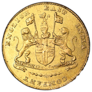 Monnaie - Inde - Présidence de Madras - Mohur or - Trésor de Naufrage Fame-Avers