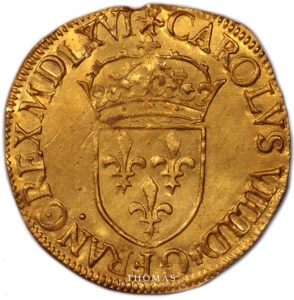 Charles IX - Écu d'or au soleil - 1566 Paris revers