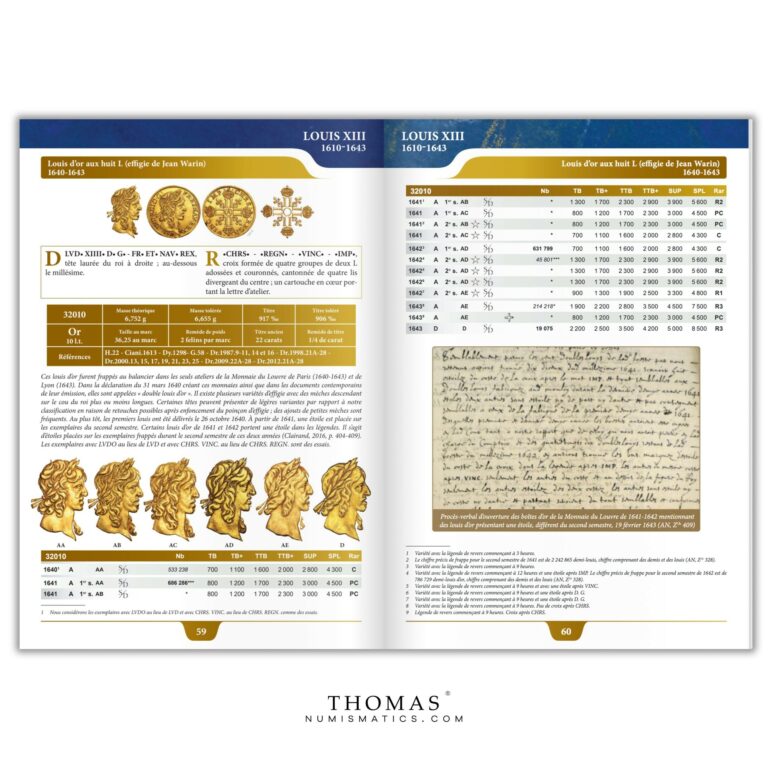 Price guide French royal coins arnaud clairand