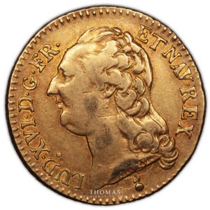 Gold Louis xvi or 1787 AA metz obverse