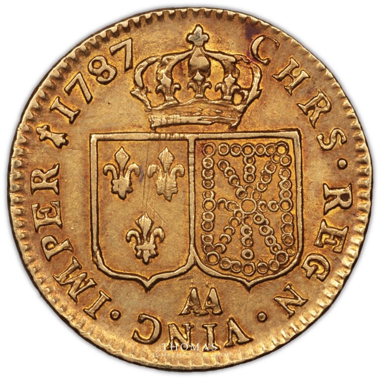 Gold Louis xvi or 1787 AA metz reverse