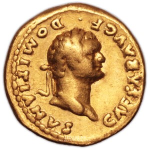 Domitien - Aureus or - Rome - Romulus et Remus avers