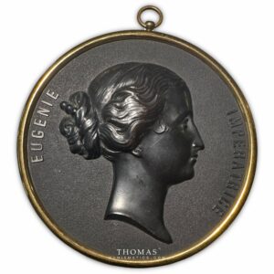 Eugénie impératrice Médaille en bois durci Vers 1860 François Lepage Avers