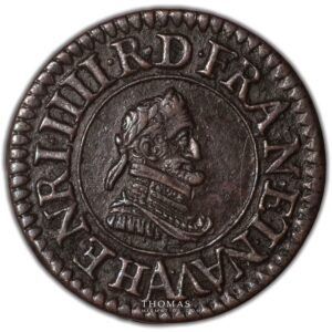 HENRI IV LE GRAND Denier tournois, 1er type de Paris obverse