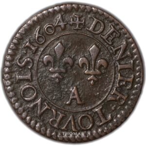 HENRI IV LE GRAND Denier tournois, 1er type de Paris reverse