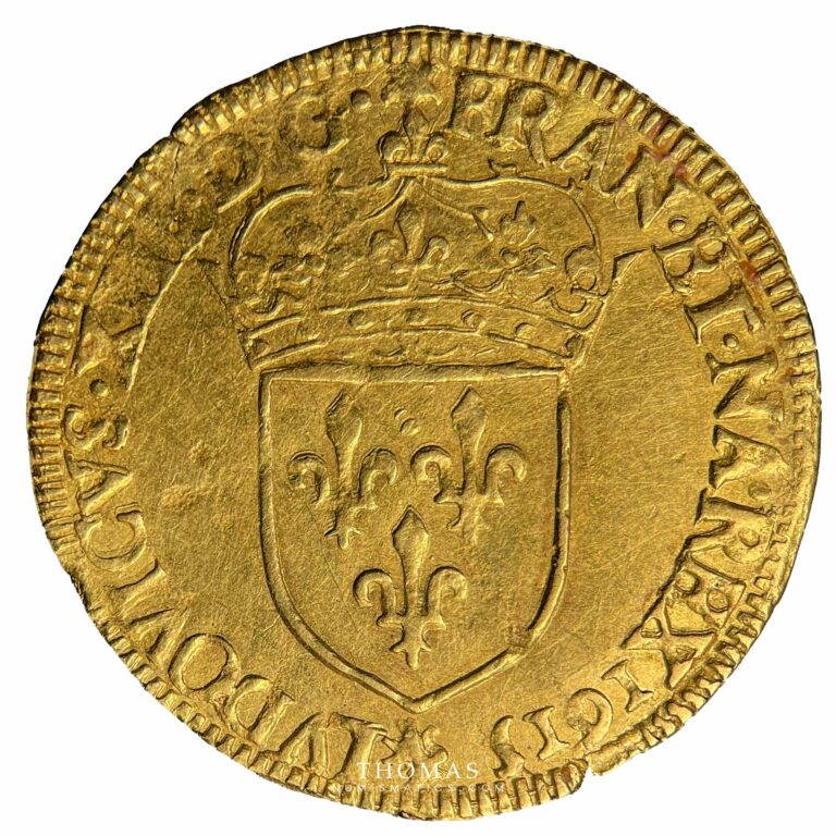 Louis XIII - Écu d'or au soleil - Frappe au marteau - 1615 A Paris-A obverse gold