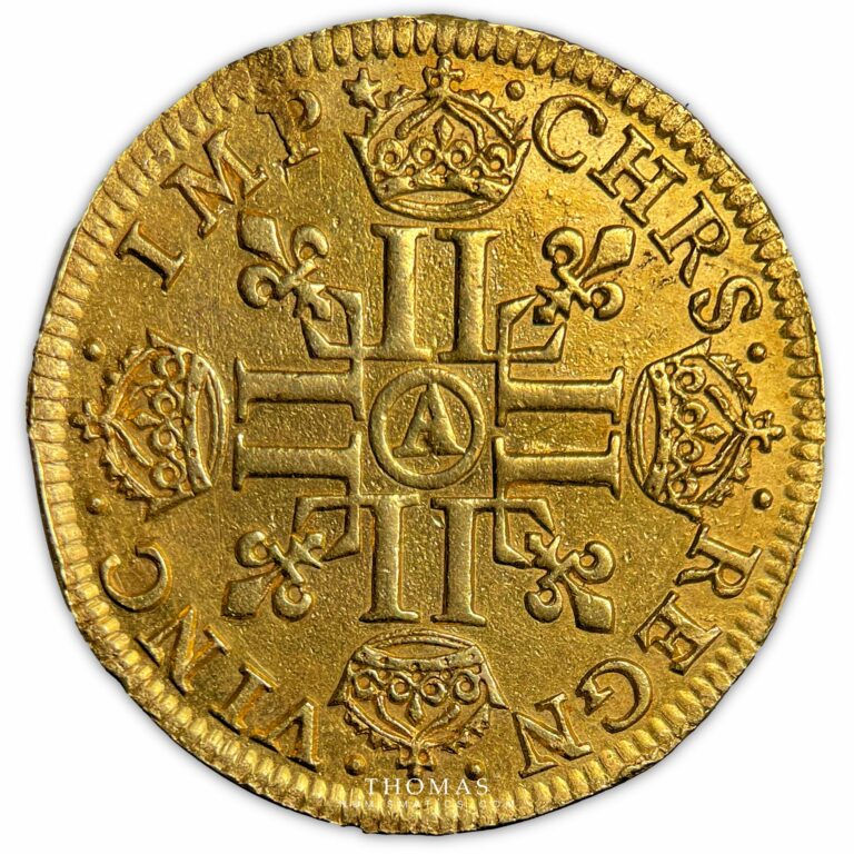 Louis XIII - Louis d'or a la meche longue 1641 A Paris-Reverse gold