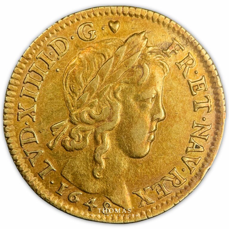 Louis XIV – Louis d’or à la mèche longue – 1648 A Paris-obverse gold