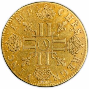 Louis XIV – Louis d’or à la mèche longue – 1648 A Paris-obverse gold