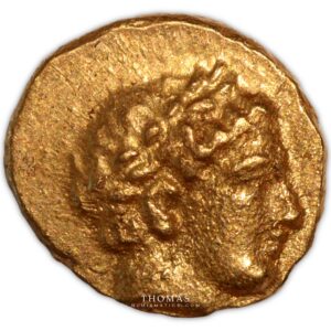 Macédoine – Philippe II – 1:12 de Statère or – Pella - obverse gold