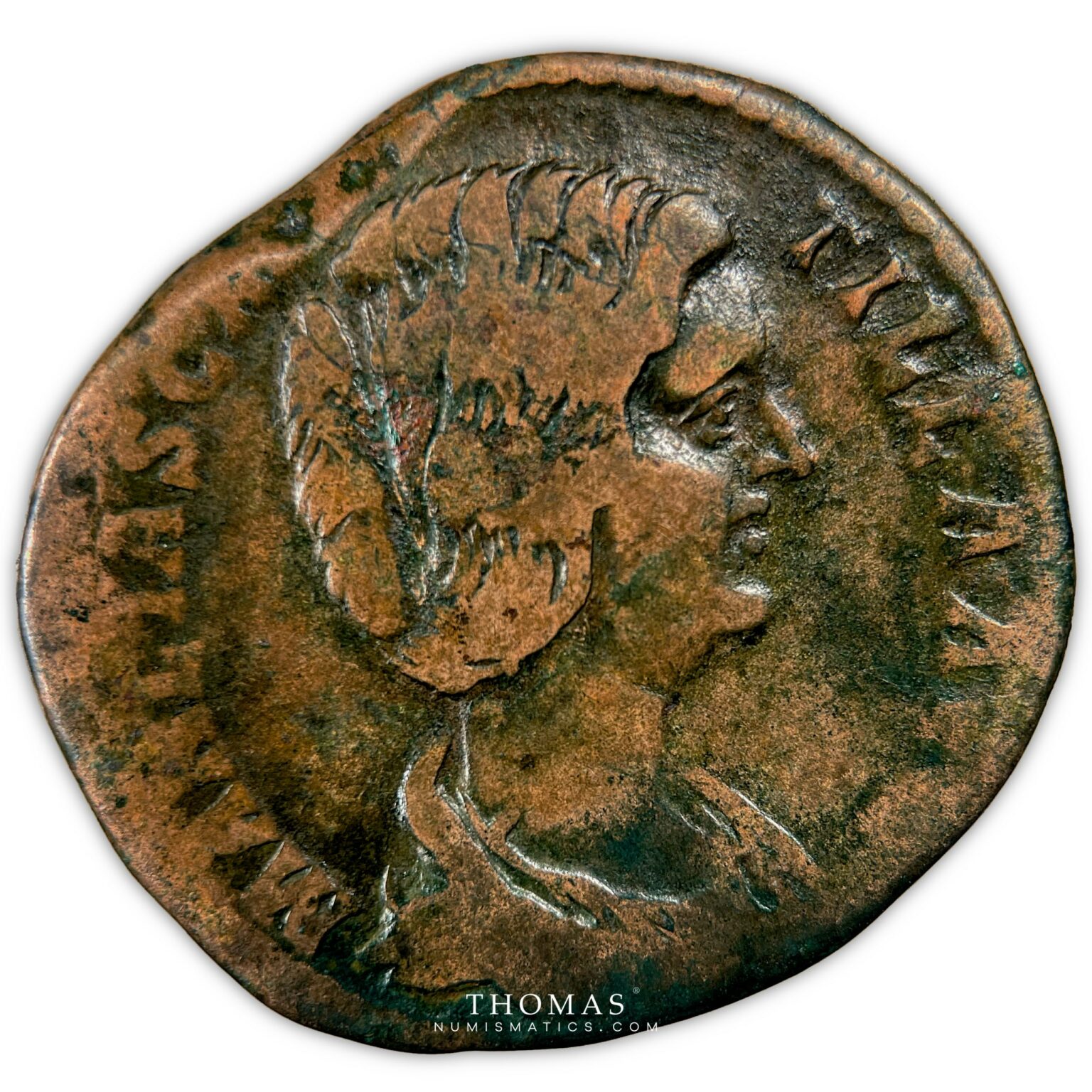 Roman Coin - Manlia Scantilla - Sestertius - Roma - Bronze - Thomas ...