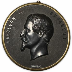 Napoléon III - Médaille en bois durci - Vers 1860 - François Lepage-Avers