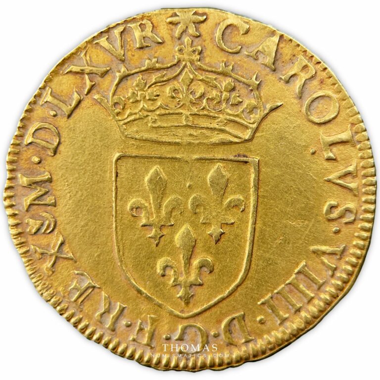 Charles IX – Ecu d’or au soleil – 1565 Toulouse-Avers