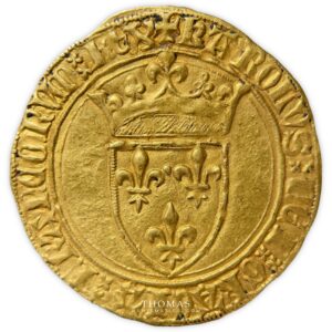 Charles VI – Ecu d’or à la couronne – Dijon-obverse gold