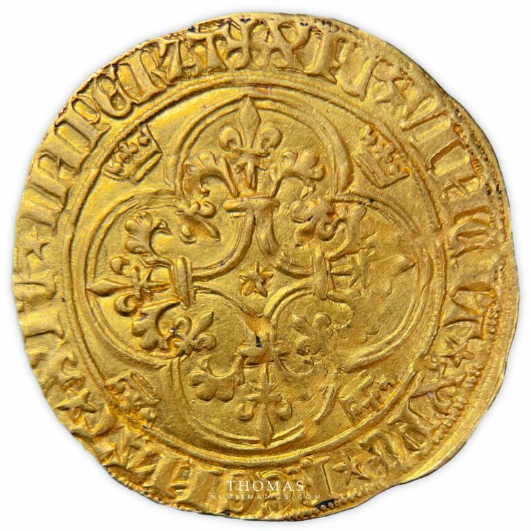 Charles VI – Ecu d’or à la couronne – Dijon-Revers