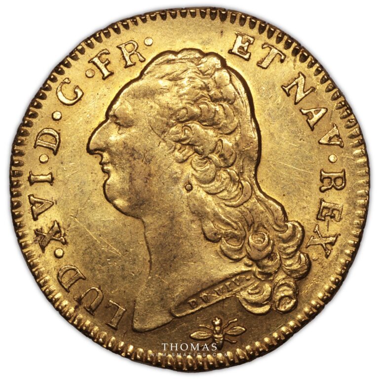 Gold Double Louis XVI or 1786 D Lyon -2- obverse