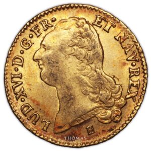 Gold Double Louis XVI or 1786 K obverse