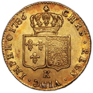 Gold Double Louis XVI or 1786 K reverse