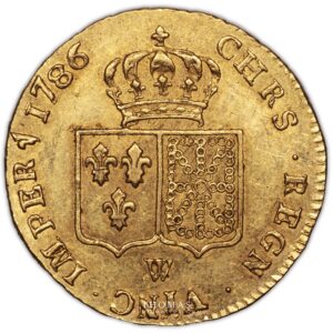 Gold Double Louis XVI or 1786 W - reverse