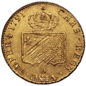 Gold Double Louis XVI or 1791 A - reverse