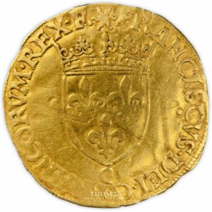 François Ier – Ecu d’or au soleil – 2ème type – G Poitiers-obverse gold