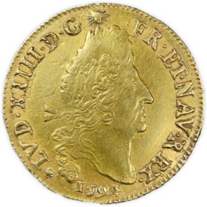 Louis XIV – Double louis d’or aux 4 L – 1694 M Toulouse-obverse gold