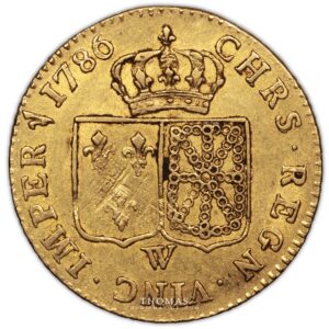 Gold Louis XVI louis or 1786 W - reverse