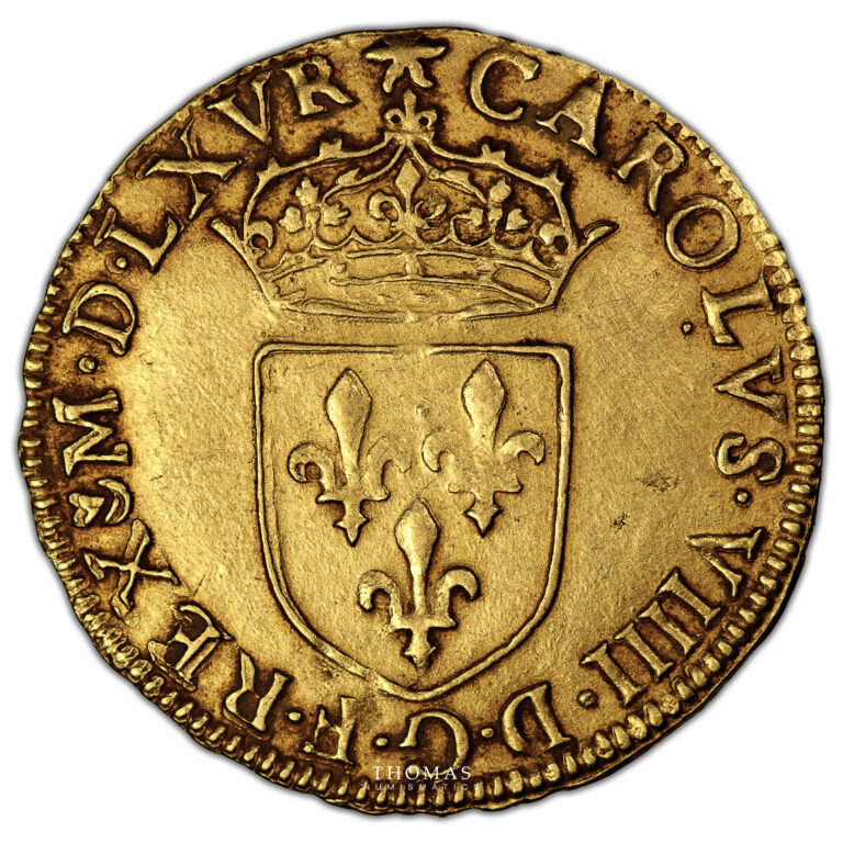 Monnaie - France Charles IX Ecu d'or au soleil - 1565 Toulouse - SUP-Avers