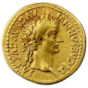 Tibère – Aureus or – Lyon – “Tribute Penny”-obverse gold