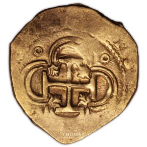 Felipe II gold 2 escudos or espagne Felipe II - Treasure Kempen -1