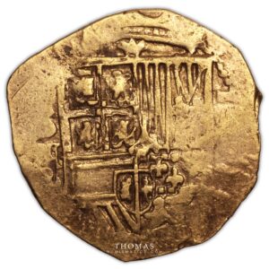 Felipe II gold 2 escudos or espagne Felipe II - Treasure Kempen -2