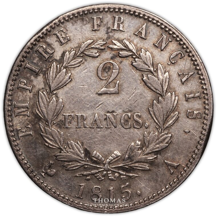 2 francs napoleon 1815 A  hundred days -3