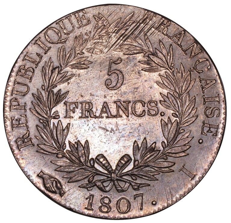 5 francs Napoleon - 1807 I revers