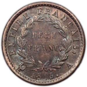 demi franc 1813 A Napoleon I revers