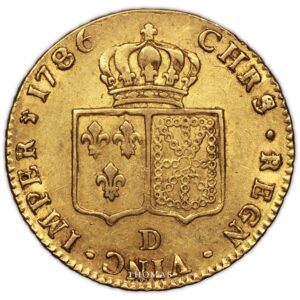 Gold Double Louis XVI or 1786 D - reverse