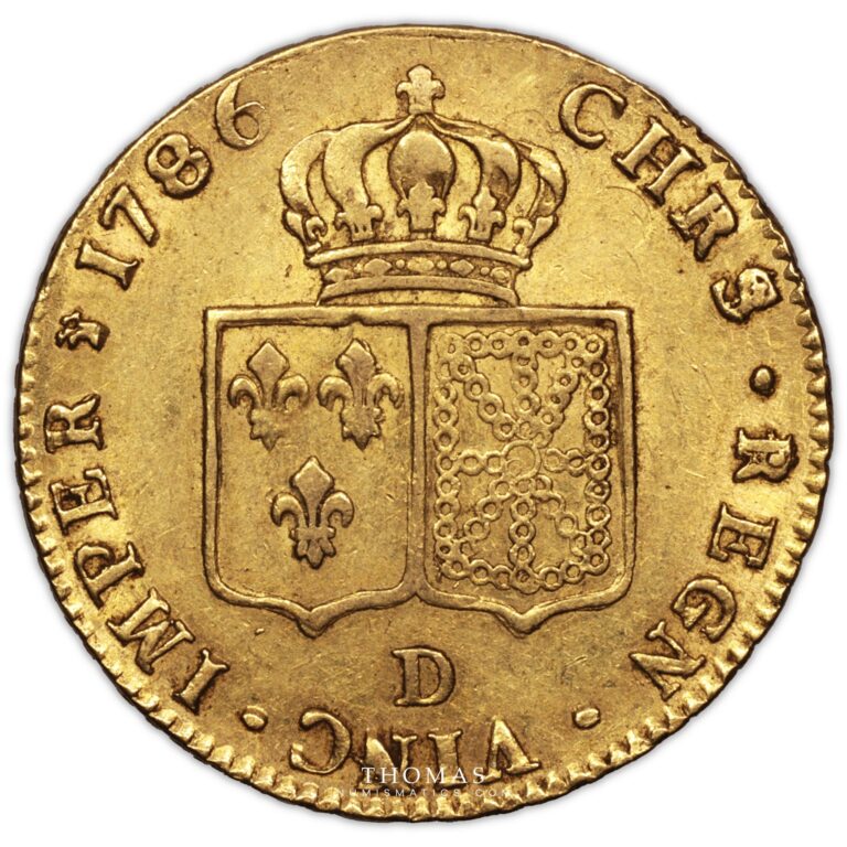 Gold Double Louis XVI or 1786 D - reverse