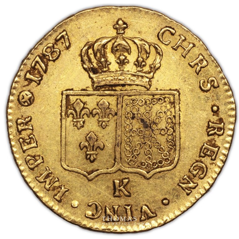 Gold Double Louis XVI or 1787 K - reverse