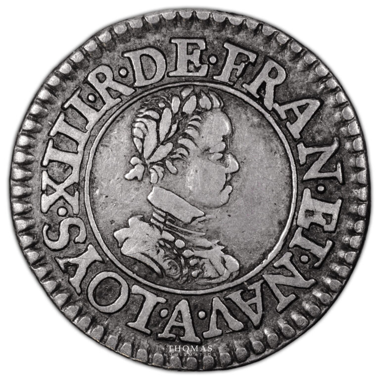 Monnaie - France Louis XIII Essai en argent du denier tournois 1616 A Paris-Avers