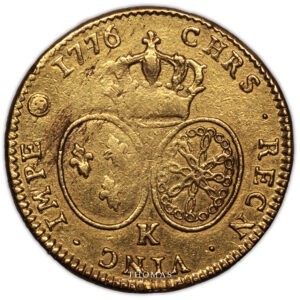 Monnaie - France - Louis XVI - Double louis xvi or 1776 K Bordeaux revers