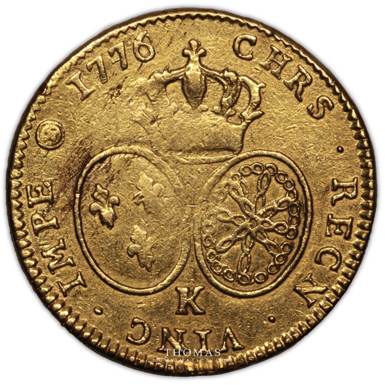 coin - France - Louis XVI - Gold Double louis xvi or 1776 K Bordeaux reverse