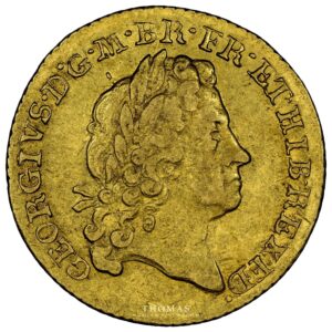 NGC XF40-George I-1714-1727 gold Guinea 1715 Ellerby area Hoard obverse