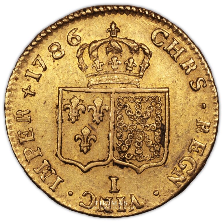 Gold Double louis xvi or 1786 I limoges reverse