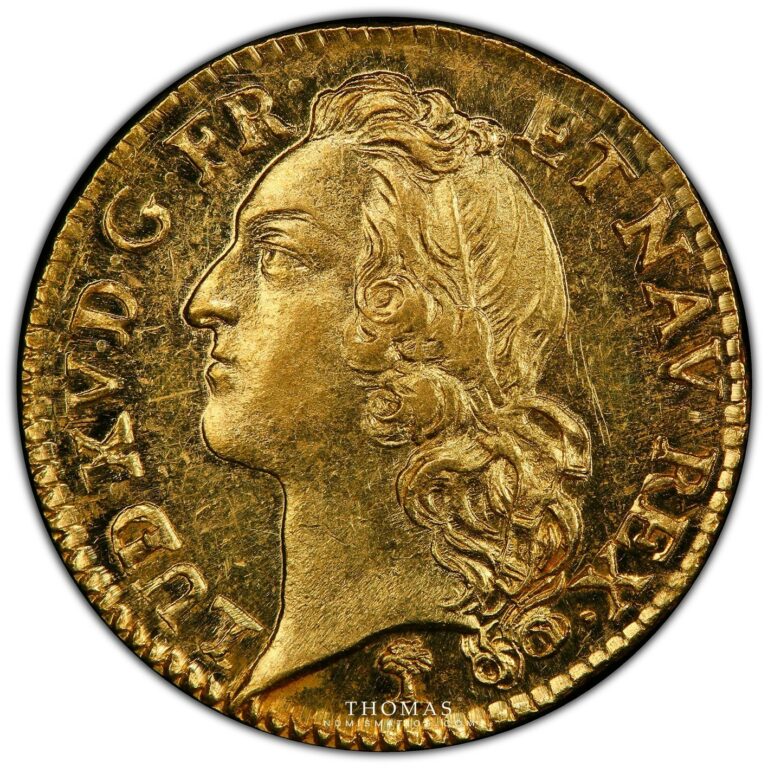 Louis XV - Louis d'or au bandeau 1742 Troyes - avers PCGS MS 63