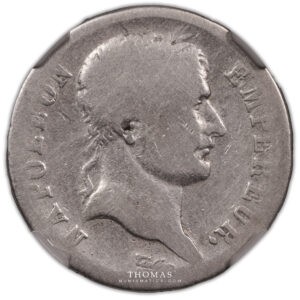 Napoleon 1 franc 1810 A paris trésor central america NGC avers