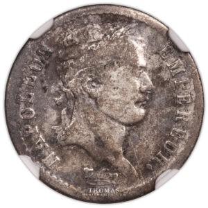 Napoleon I - demi franc 1808 A paris trésor central NGC america avers-2