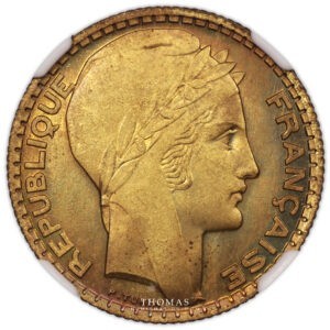 5 F Turin 1929 ESSAI bronze-alu FDC NGC MS65 avers
