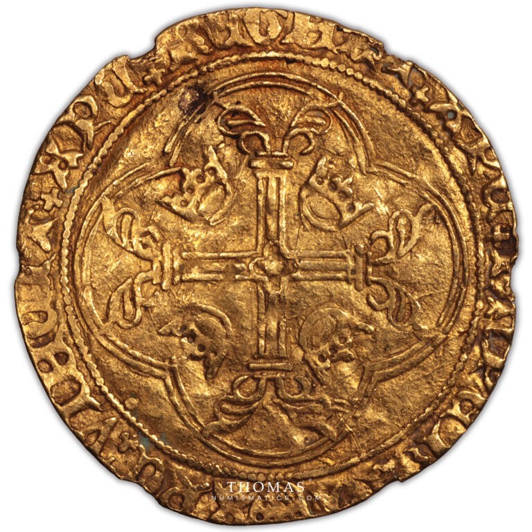 Charles VII ecu or montpellier revers
