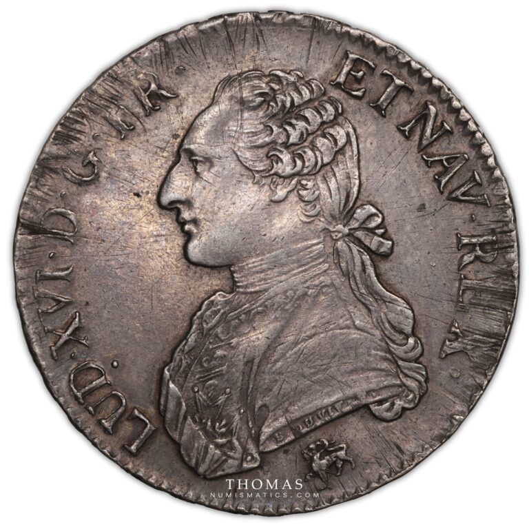 Coin - France  Louis XVI Ecu aux branches d'olivier 1791 A Paris - Leopard on heron obverse
