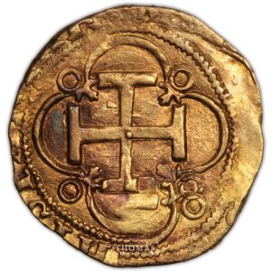 Coin - Spain - Charles and Johanna– escudo gold – sevilla - Kempen Treasure Hoard reverse