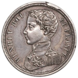 Coin - France  Henri V Pretender - Double piefort silver 2 francs - 1832 obverse